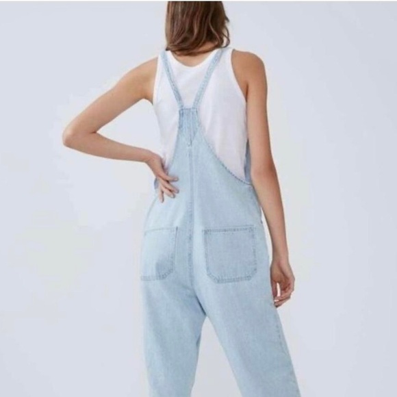 Zara 100% Cotton Denim Jumpsuit - Picture 5 of 11